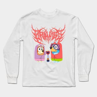 Black Metal Bluey Grannies Janet & Rita Long Sleeve T-Shirt